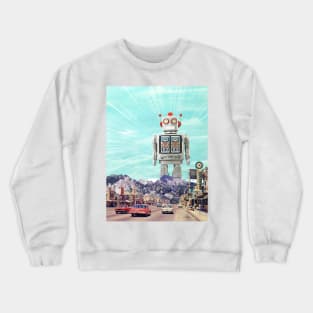 Robot in Town Crewneck Sweatshirt